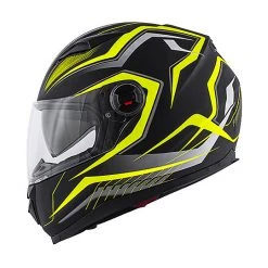 Casco Moto Integrale Kappa KV-27 Denver Nero Giallo Fluo