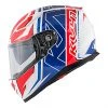 Casco Moto Integrale Kappa KV-41 Dallas Simple Bianco Lucido Rosso
