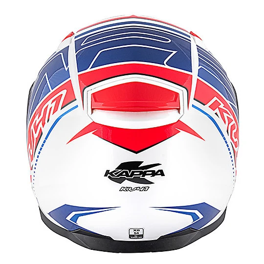 Casco Moto Integrale Kappa KV-41 Dallas Simple Bianco Lucido Rosso 2 Casco Moto Integrale Kappa KV-41 Dallas Simple Bianco Lucido Rosso - immagine 2