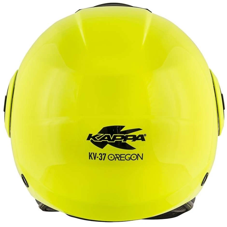 Casco Moto Jet Doppia Visiera Kappa KV37 OREGON Basic Giallo Fluo 3 Casco Moto Jet Doppia Visiera Kappa KV37 OREGON Basic Giallo Fluo - immagine 3
