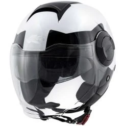 Casco Moto Jet Doppia Visiera Kappa KV37 Oregon Zone Bianco Lucido Nero Argento