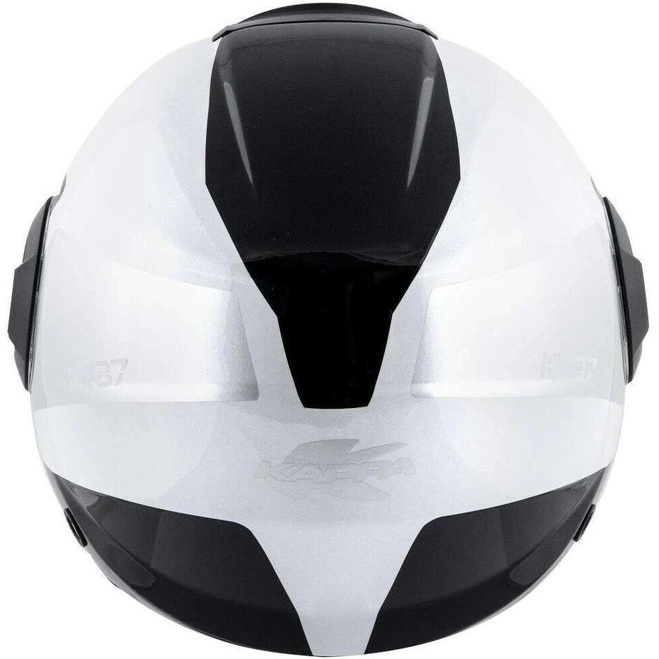 Casco Moto Jet Doppia Visiera Kappa KV37 Oregon Zone Bianco Lucido Nero Argento 6 Casco Moto Jet Doppia Visiera Kappa KV37 Oregon Zone Bianco Lucido Nero Argento - immagine 6