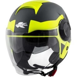 Casco Moto Jet Doppia Visiera Kappa KV37 Oregon Zone Titanio Giallo Opaco