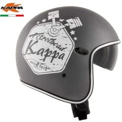 Casco Moto Jet In Fibra Vintage Custom Kappa KV-29 PHILADELPHIA Petrolhead Titanio -Sconto Kappa in Italia casco moto jet in fibra vintage custom kappa kv 29 philadelphia petrolhead titanio 139120