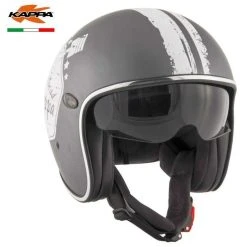 Casco Moto Jet In Fibra Vintage Custom Kappa KV-29 PHILADELPHIA Petrolhead Titanio -Sconto Kappa in Italia casco moto jet in fibra vintage custom kappa kv 29 philadelphia petrolhead titanio 139125