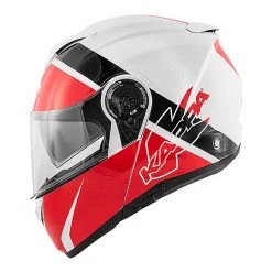 Casco Moto Modulare Kappa KV32 ORLANDO Linear Rosso Lucido Bianco