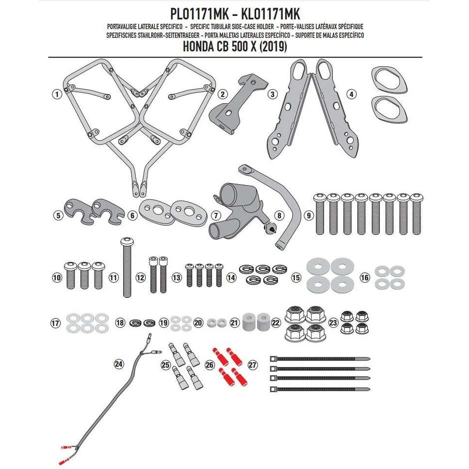Telaietti Laterali Per Valigie Laterali Monokey Kappa KLO1171MK Per Honda CB 500 X (2019-21) 2 Telaietti Laterali Per Valigie Laterali Monokey Kappa KLO1171MK Per Honda CB 500 X (2019-21) - immagine 2